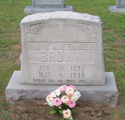 Nannie Jane <I>Franklin</I> Brown 