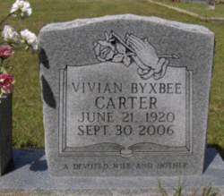 Vivian Jane <I>Byxbee</I> Carter 