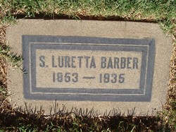 Sarah Luretta <I>Hutchins</I> Barber 
