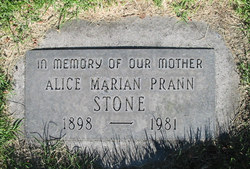 Alice Marion <I>Prann</I> Stone 