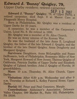 Edward J “Bunny” Quigley 