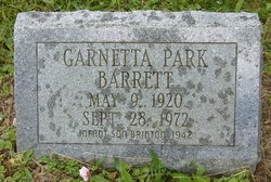 Garnetta Madeline <I>Park</I> Barrett 