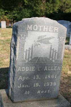 Adelaide L “Addie” <I>Cox</I> Allen 