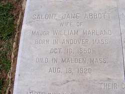 Salome Jane <I>Abbott</I> Marland 