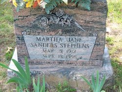 Martha Jane <I>Sanders</I> Stephens 