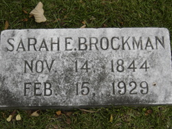 Sarah Ann Elizabeth “Sally” <I>Gober</I> Brockman 