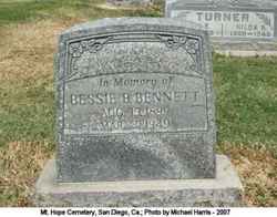 Bessie Belle <I>Thomas</I> Bennett 