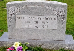 Nettie Marilla <I>Yancey</I> Adcock 