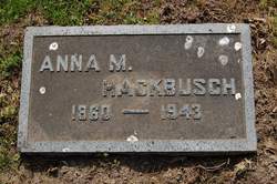 Anna M “Annie” <I>Mathonet</I> Hackbusch 