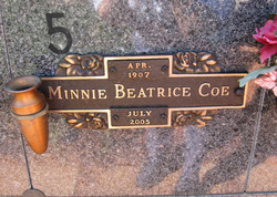 Minnie Beatrice <I>Rogers</I> Coe 