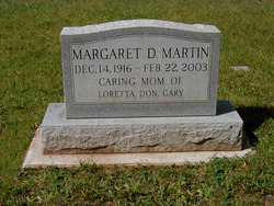 Margaret Duella <I>Grissinger</I> Martin 