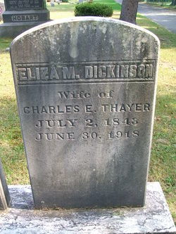 Elizabeth Maria “Eliza” <I>Dickinson</I> Thayer 