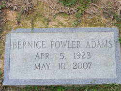 Bernice <I>Fowler</I> Adams 