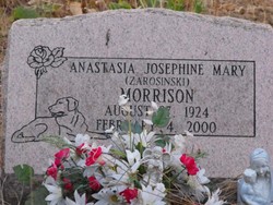 Anastasia Josephine Mary <I>Zarosinski</I> Morrison 