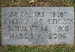 Margaret “Pie” <I>Arrington</I> Nunley 