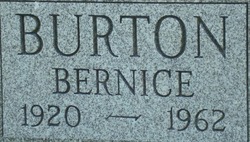 Dorothy Bernice “Bunny” <I>Boyle</I> Burton 