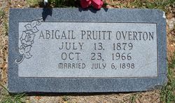 Martha Abigail <I>Pruitt</I> Overton 