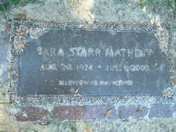 Sara H. <I>Starr</I> Matheny 