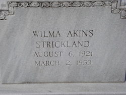 Wilma <I>Akins</I> Strickland 