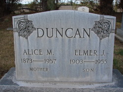 Alice M <I>Houston</I> Duncan 