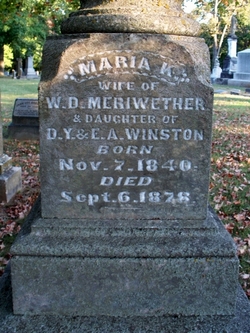 Maria Kimbrough <I>Winston</I> Meriwether 