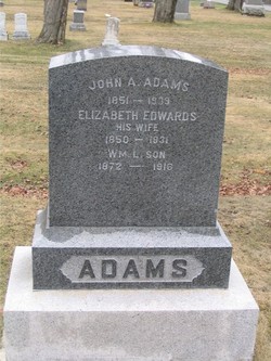 Elizabeth “Lizzie” <I>Edwards</I> Adams 
