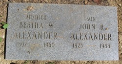 Bertha W Alexander 