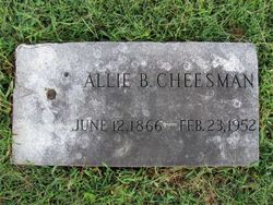 Alice B “Allie” <I>Bingham</I> Cheesman 