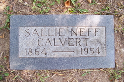 Sallie Jane <I>Neff</I> Calvert 