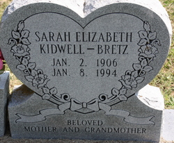 Sarah Elizabeth <I>Autry</I> Kidwell-Bretz 