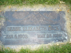 Bessie Elizabeth <I>Overfield</I> Beck 
