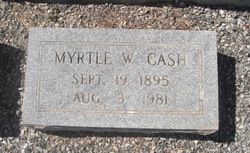 Myrtle <I>Williams</I> Cash 