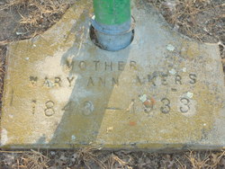 Mary Ann <I>Graham</I> Akers 