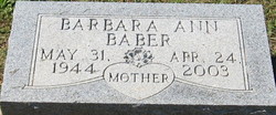 Barbara Ann <I>Clayton</I> Baber 