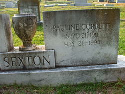 Pauline <I>Corbett</I> Sexton 