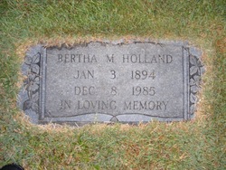 Bertha M <I>Wright</I> Holland 