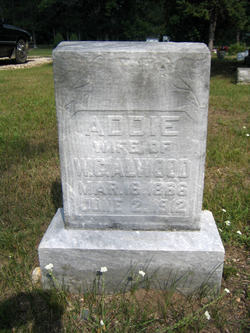 Adeline “Addie” <I>Mark</I> Alwood 