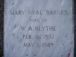 Mary Neal <I>Barnes</I> Blythe 