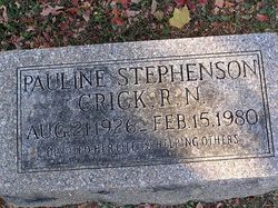 Pauline <I>Stephenson</I> Crick 