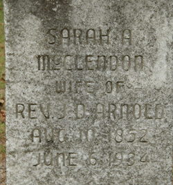 Sarah A <I>McClendon</I> Arnold 