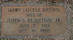 Mary Louise <I>Brown</I> Blanton 