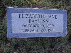 Elizabeth Jane “Bettie” <I>Thompson</I> Bayless 