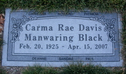 Carma Rae <I>Davis Manwaring</I> Black 