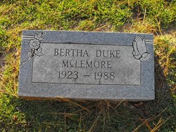 Bertha <I>Duke</I> McLemore 