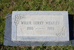 Willie Frances <I>Lurry</I> Whatley 