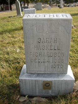 Sarah Elizabeth <I>Haskell</I> Richardson 