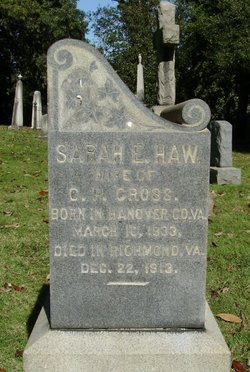 Sarah Eliza <I>Haw</I> Cross 