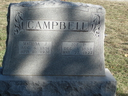 Matilda Josephine <I>Garner</I> Campbell 