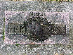 Martha Jane <I>Hall</I> West 