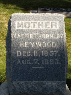 Mattie Seed <I>Thornley</I> Heywood 